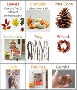 Fall Items Scavenger Hunt Activity Guide