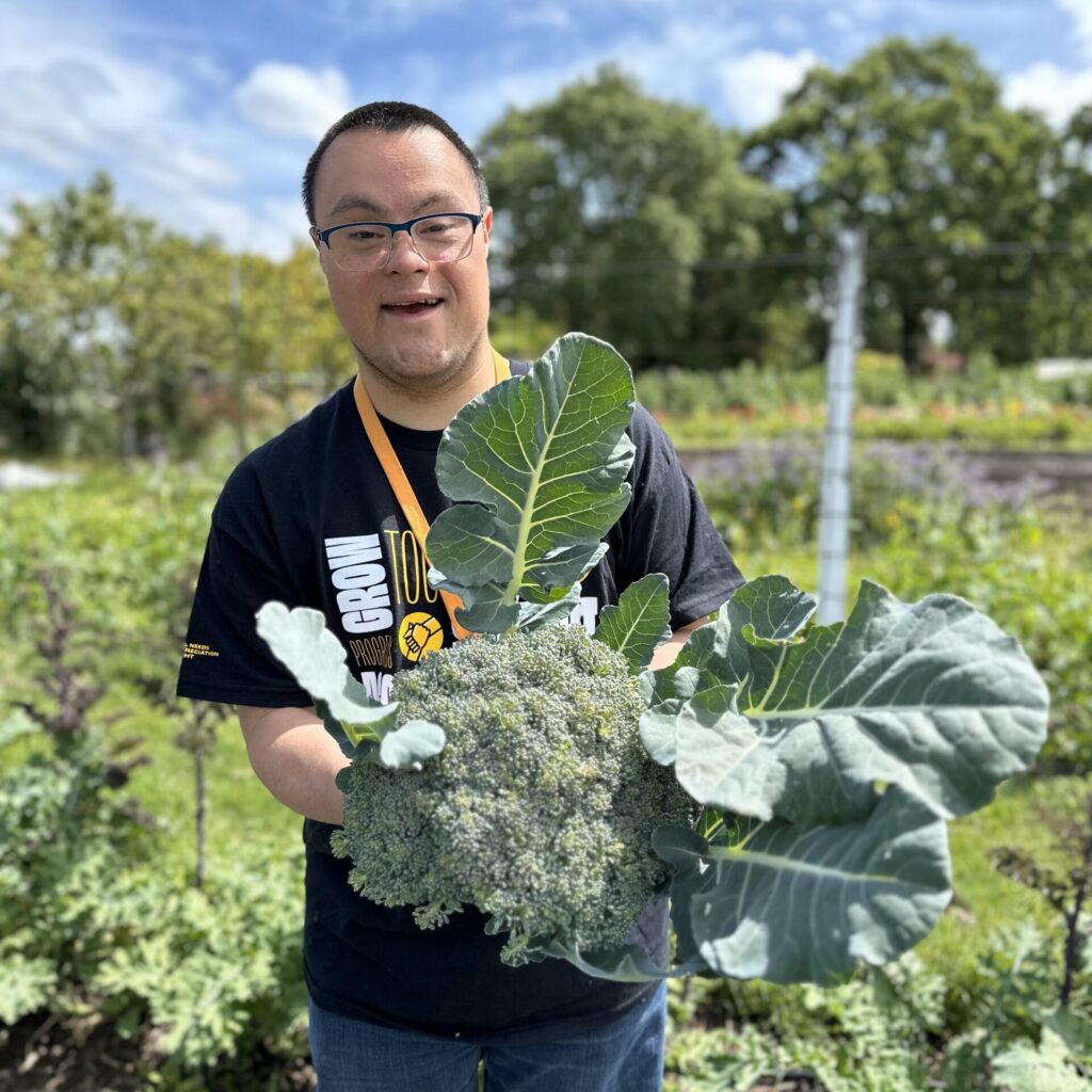 Participant in garden