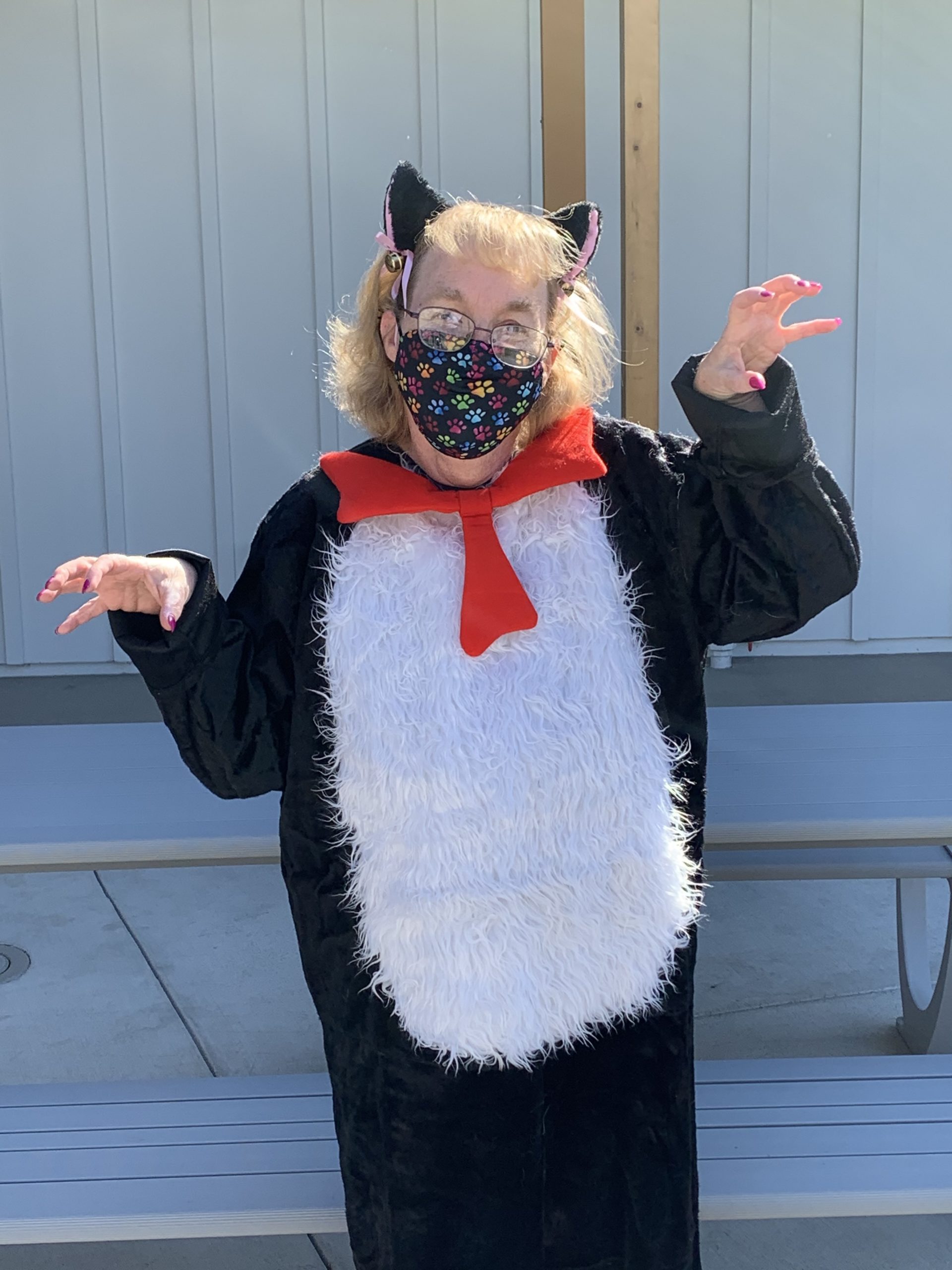 Jennifer in cat Halloween Costume