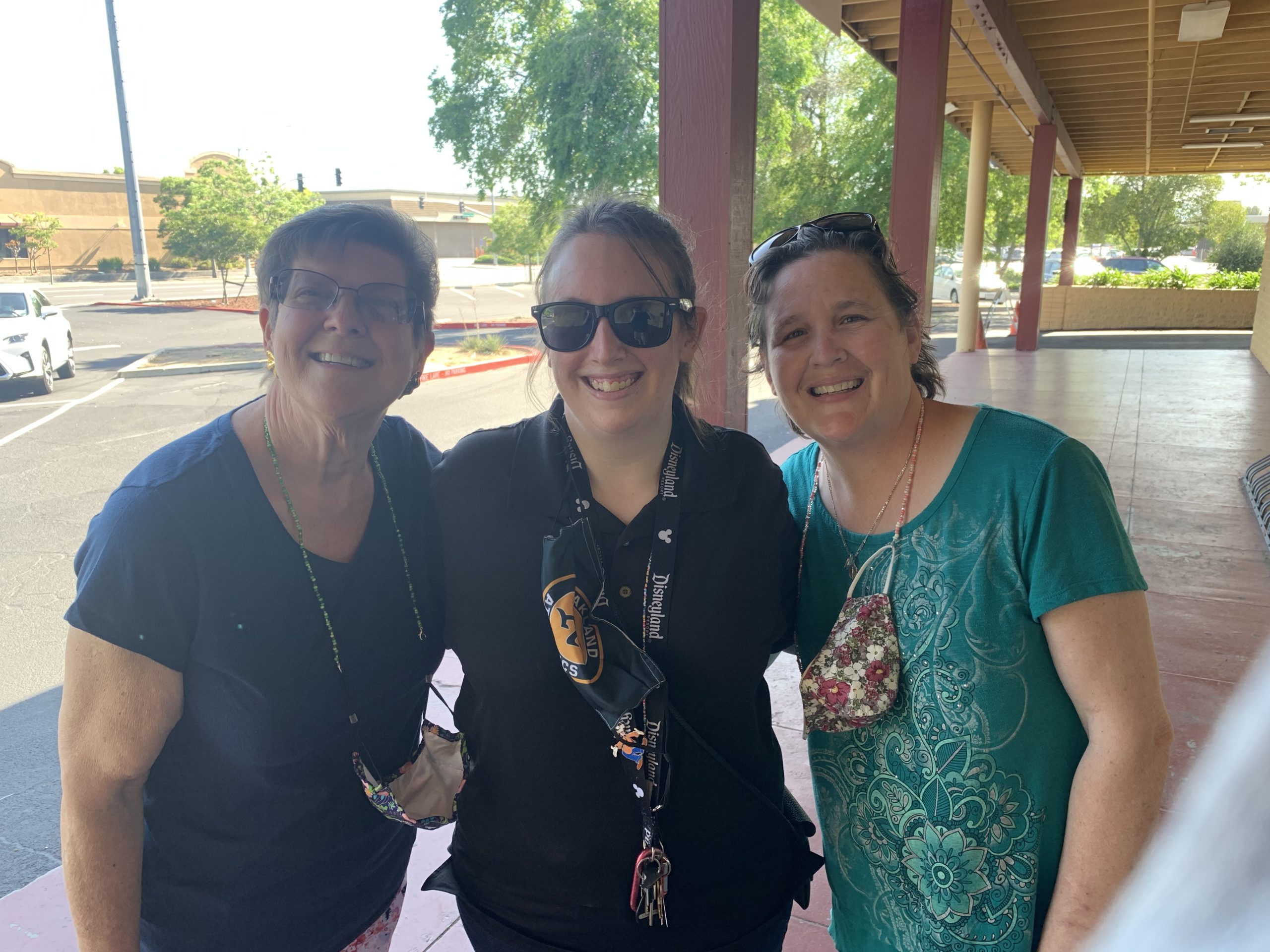 Jennifer with two of her support staff.