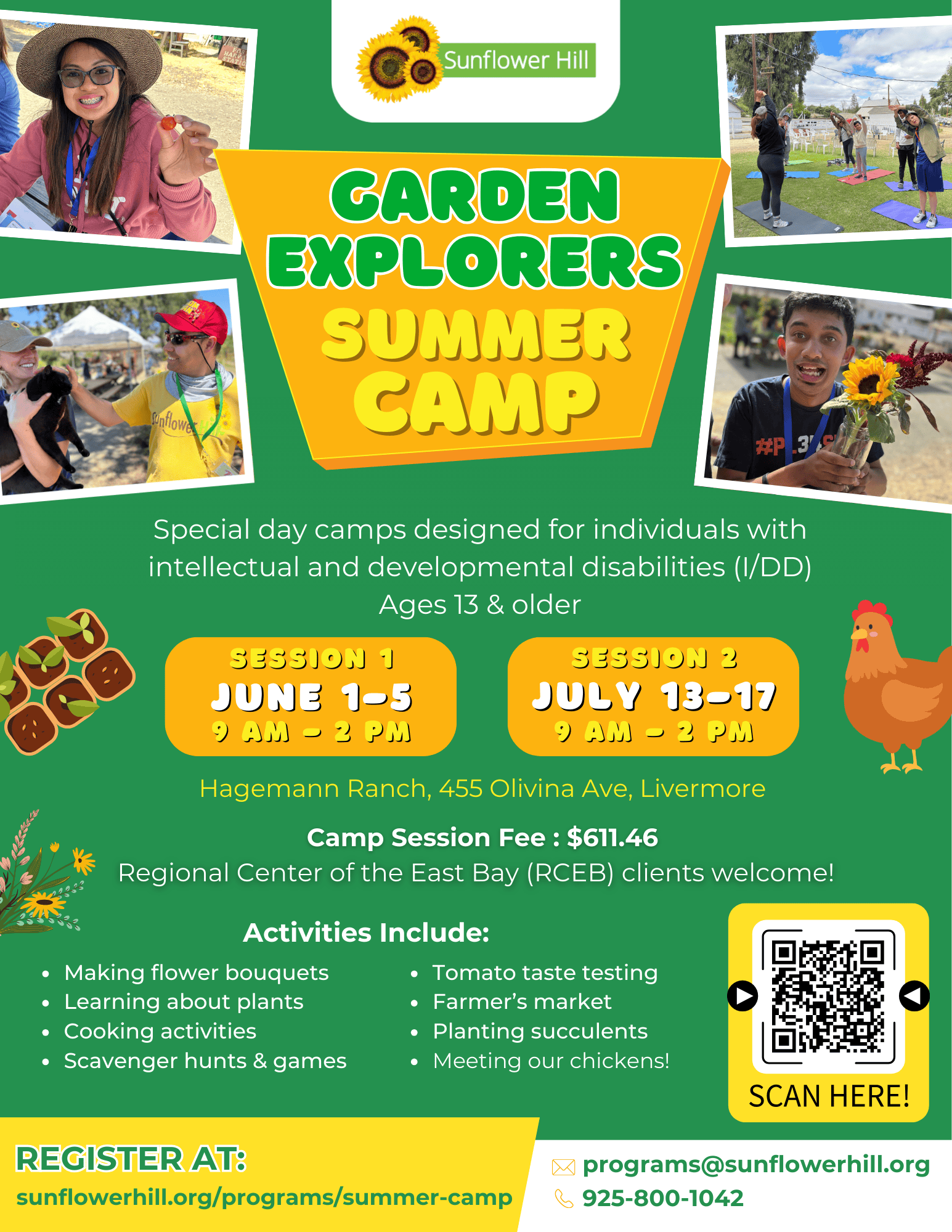 2026 Garden Explorers Summer Camp flyer