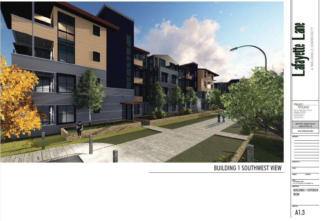 Architectural rendering of Sunflower Hill at Lafayette Lane, Building One.
