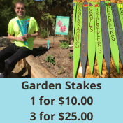 Garden Stakes and Robby who created garden stakes