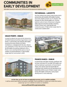 Sunflower Hill Early Development Communities